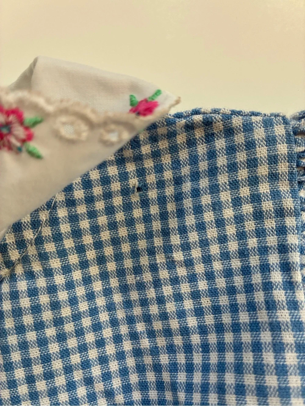 OshKosh B'gosh Blue Gingham Dress 2T~Vintage OshKosh Peter Pan Collar Dress